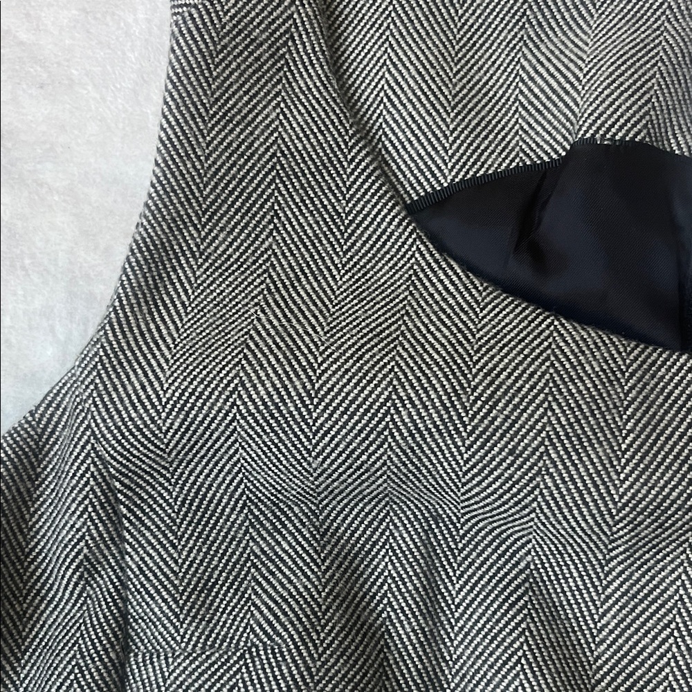 (267)H&M Gray Midi Dress with Black Belt - Picture 5 of 5